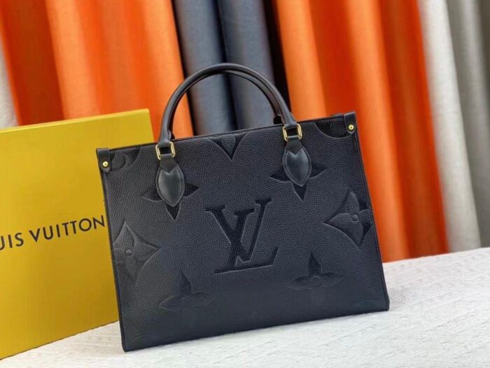 lv full black tote bag